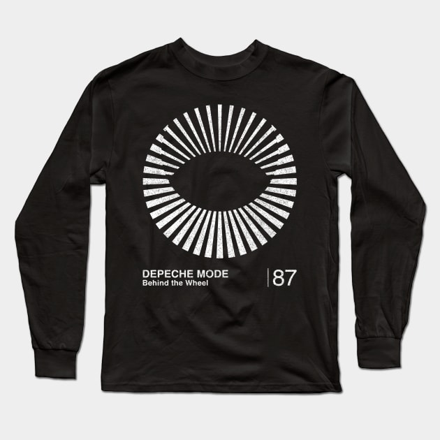 Behind The Wheel / Minimalist Graphic Design Artwork Long Sleeve T-Shirt by saudade